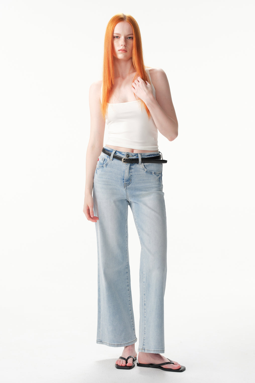 Effortless High Rise Wide Leg Ankle Jeans