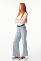 Effortless High Rise Wide Leg Ankle Jeans