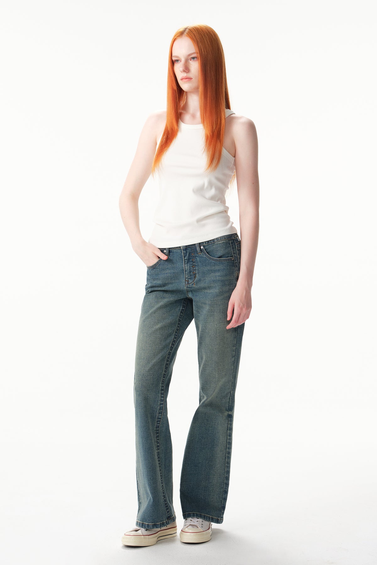 ONESO Modern Vintage Mid Rise Bootcut Jeans