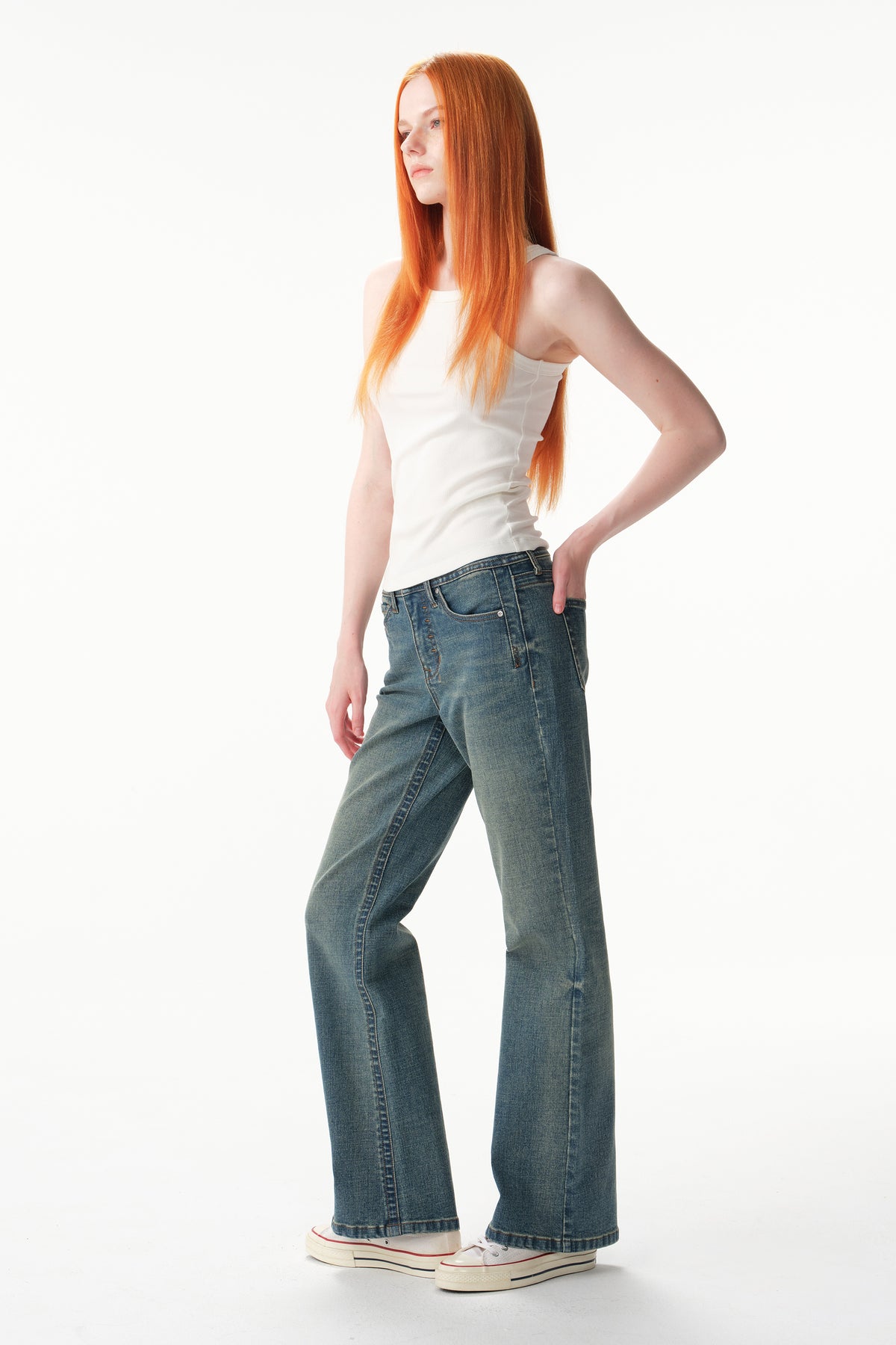 ONESO Modern Vintage Mid Rise Bootcut Jeans