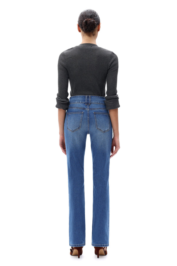 Western-Inspired Mid Rise Bootcut Jeans
