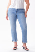 ONESO Effortless Mid Rise Straight Jeans