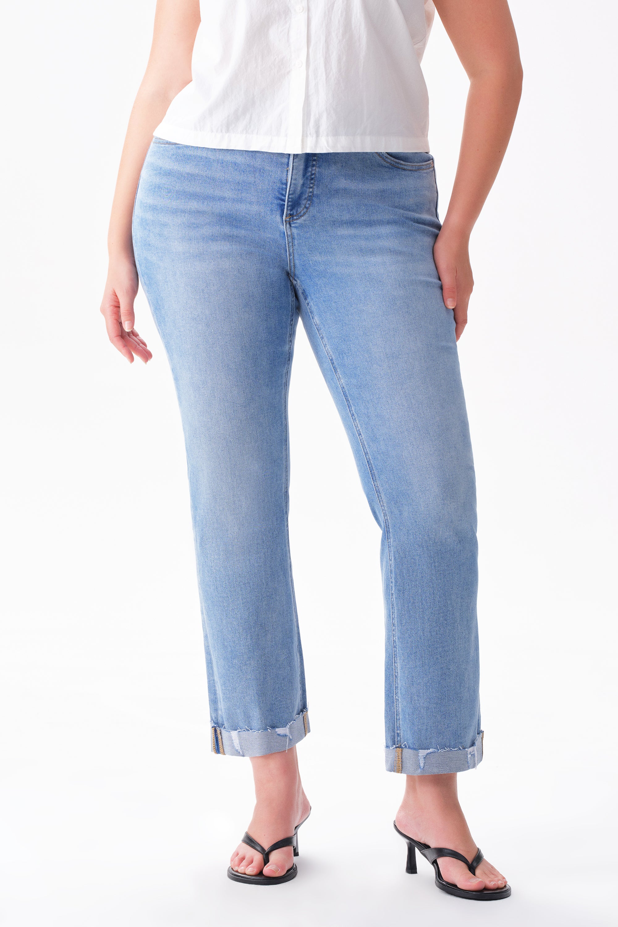 ONESO Effortless Mid Rise Straight Jeans