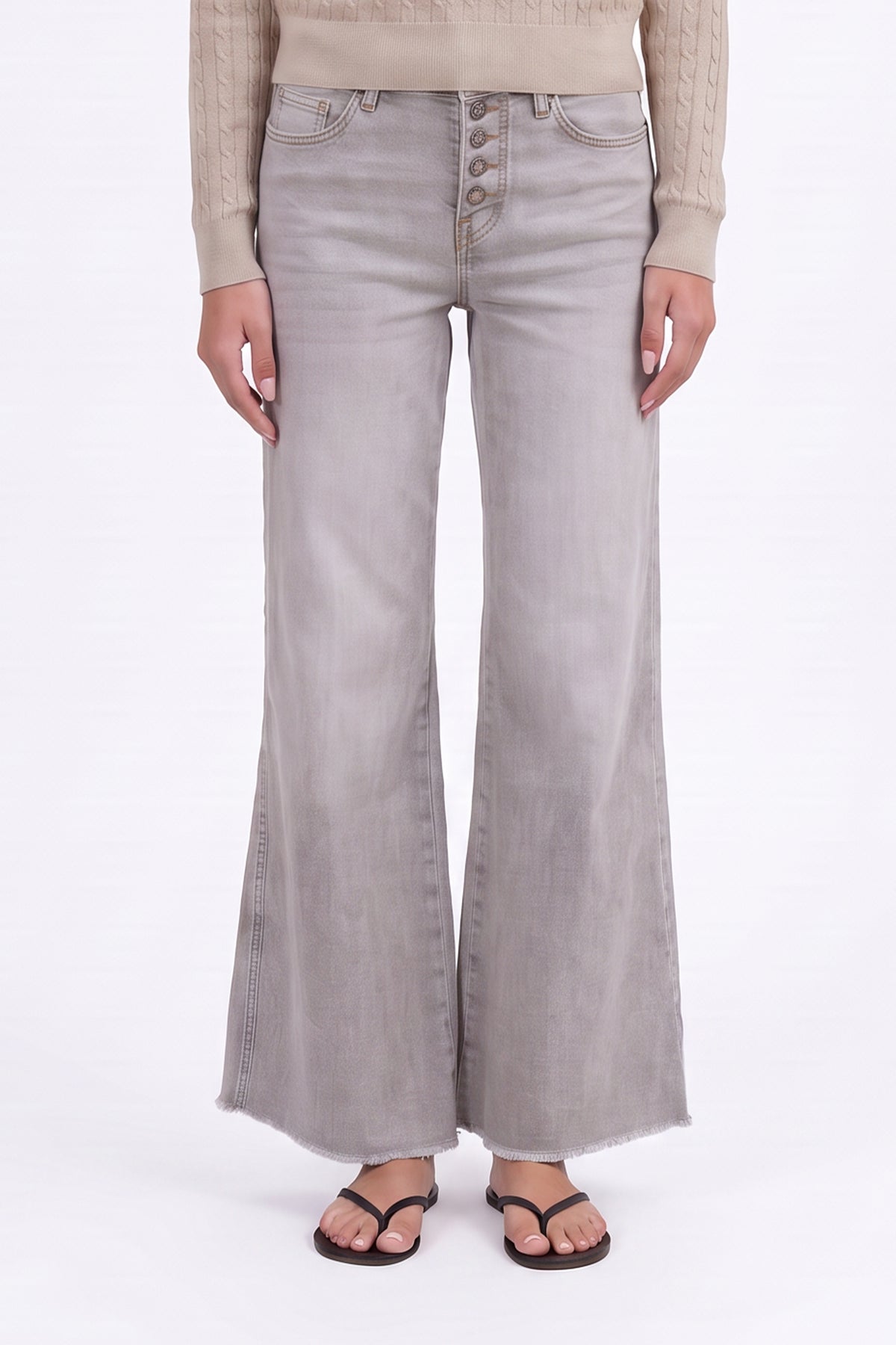 ONESO Comfortable High Rise Wide Leg Jeans