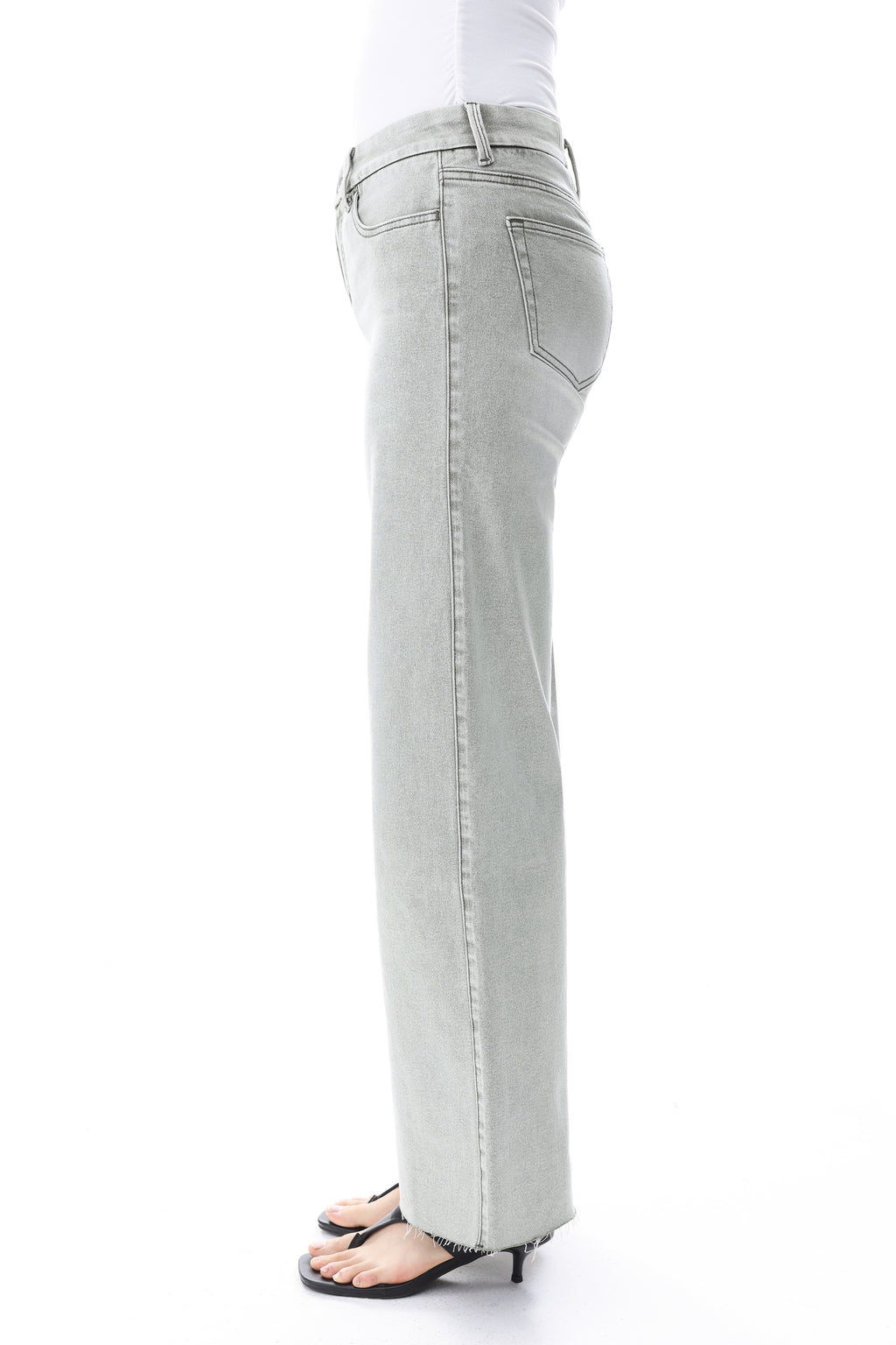 ONESO Effortless Mid Rise Wide Leg Jeans