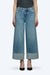 HIGH RISE ROLLED CUFF WIDE LEG DENIM JEANS OSW8009 BLUE