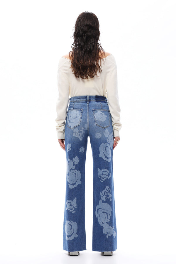Bohemian Super High Rise Wide Leg Jeans