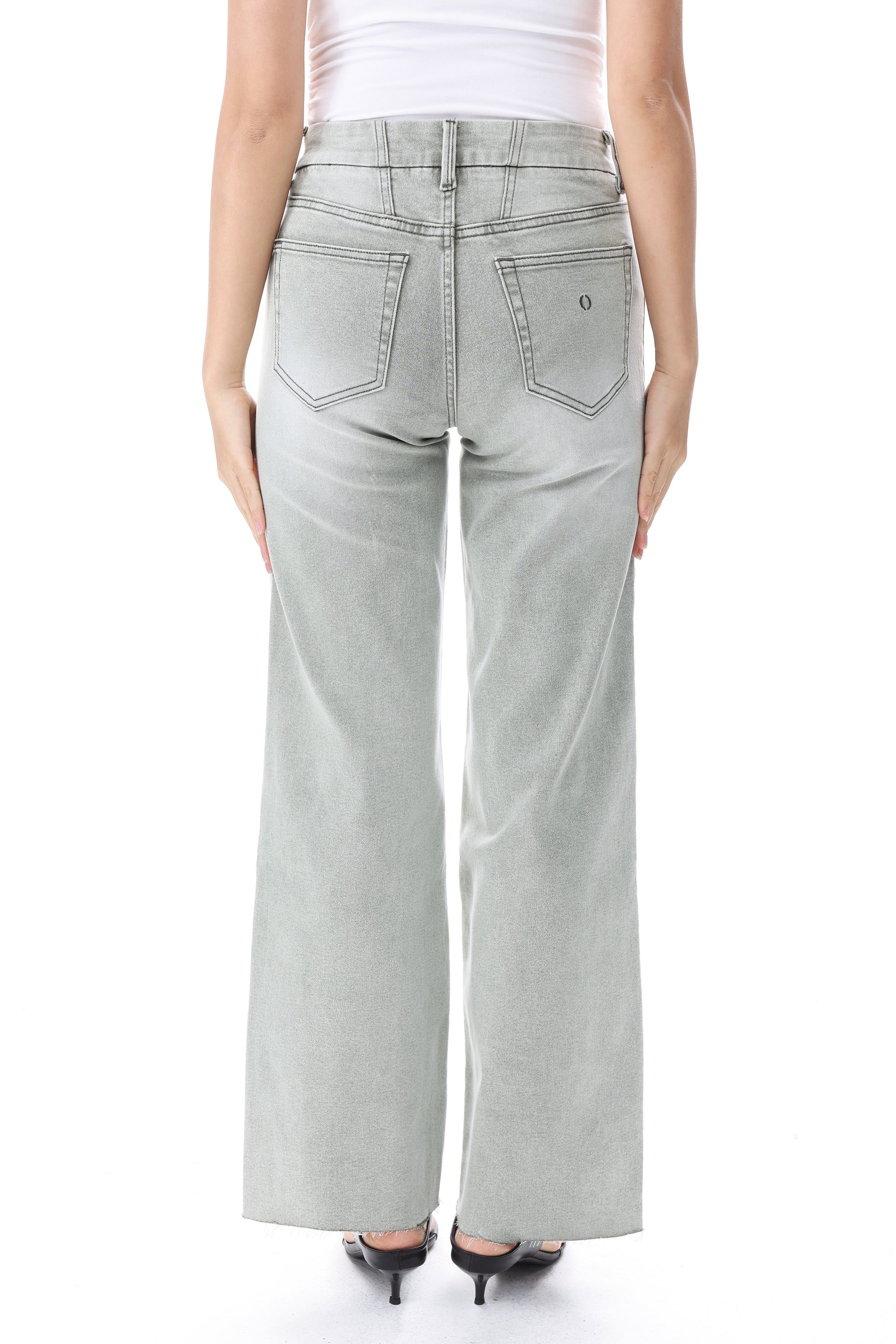 ONESO Effortless Mid Rise Wide Leg Jeans
