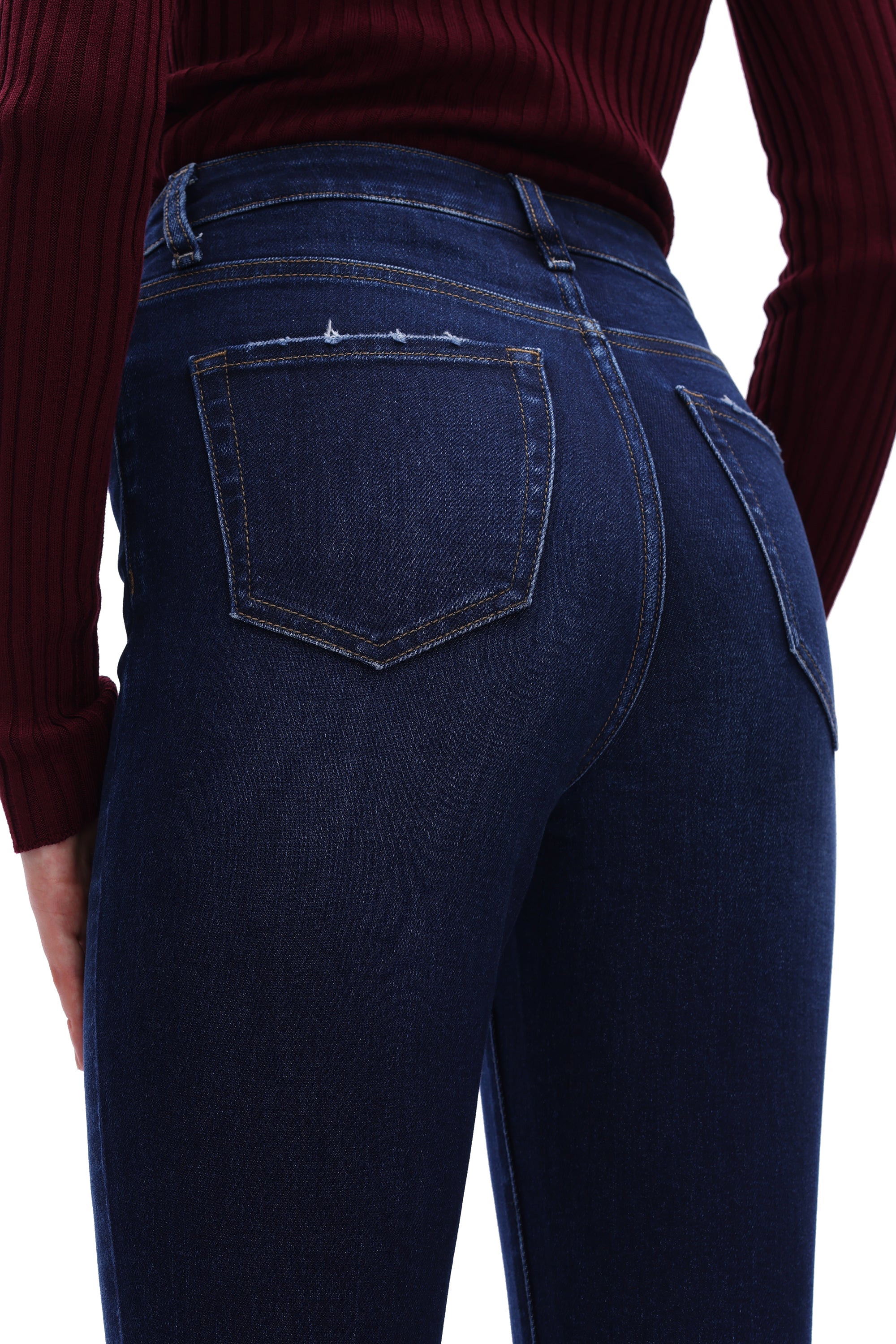 Sleek Americana High Rise Bootcut Jeans