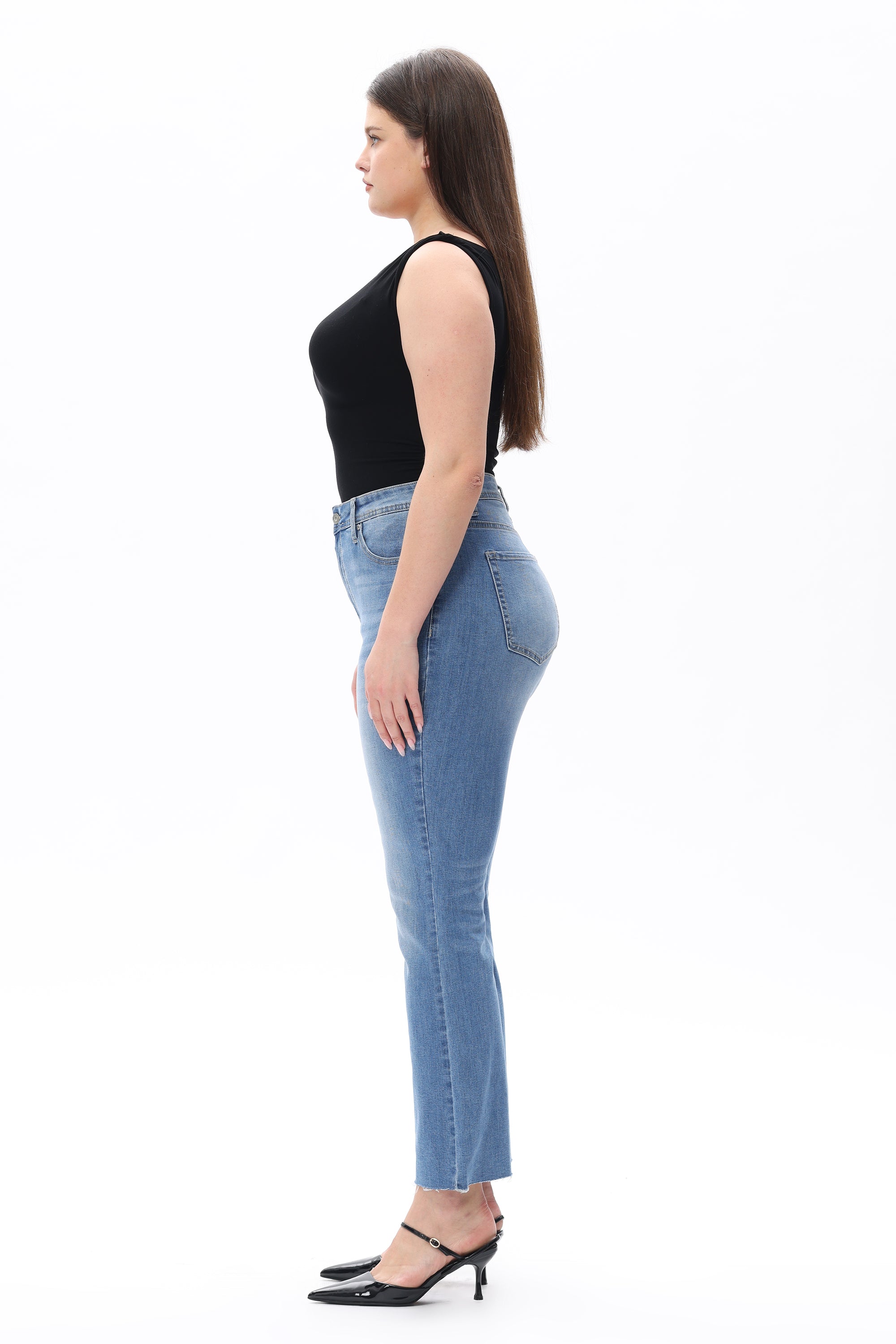 Tailored Mid Rise Bootcut Jeans