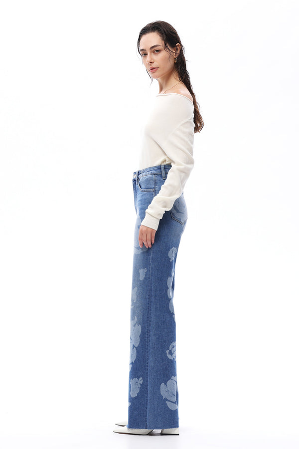 Bohemian Super High Rise Wide Leg Jeans