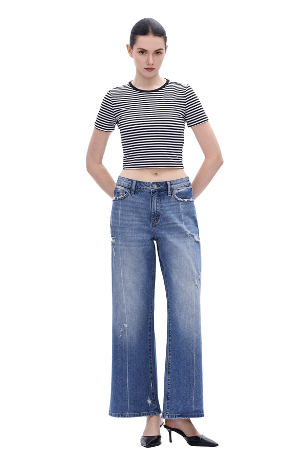 Rebellious Low Rise Wide Leg Jeans