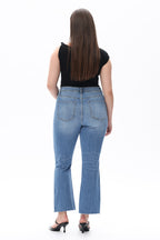 Tailored Mid Rise Bootcut Jeans