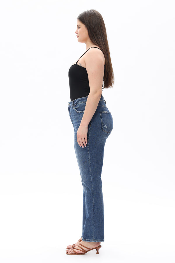 Heritage Mid Rise Straight Jeans