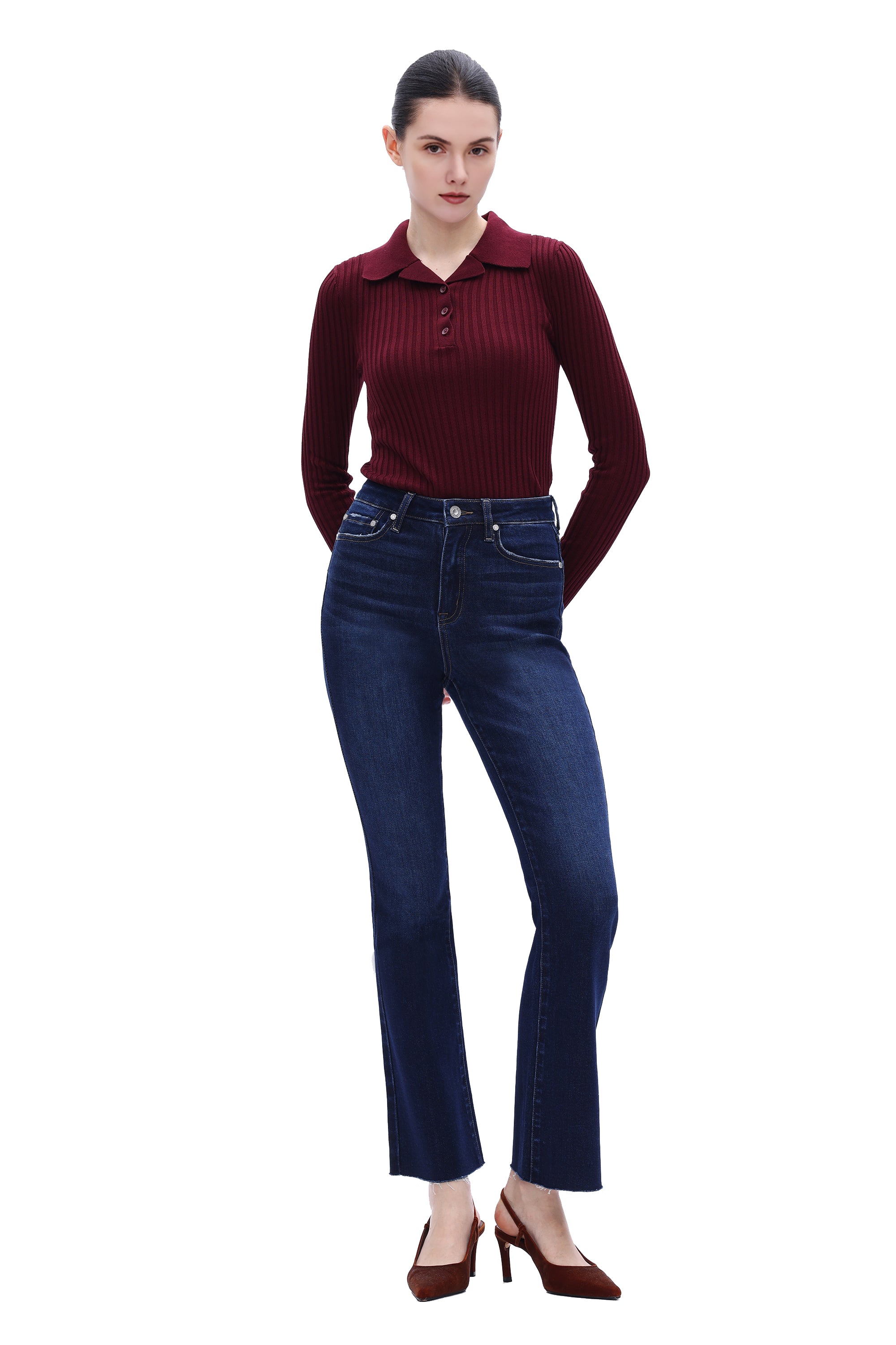 Sleek Americana High Rise Bootcut Jeans