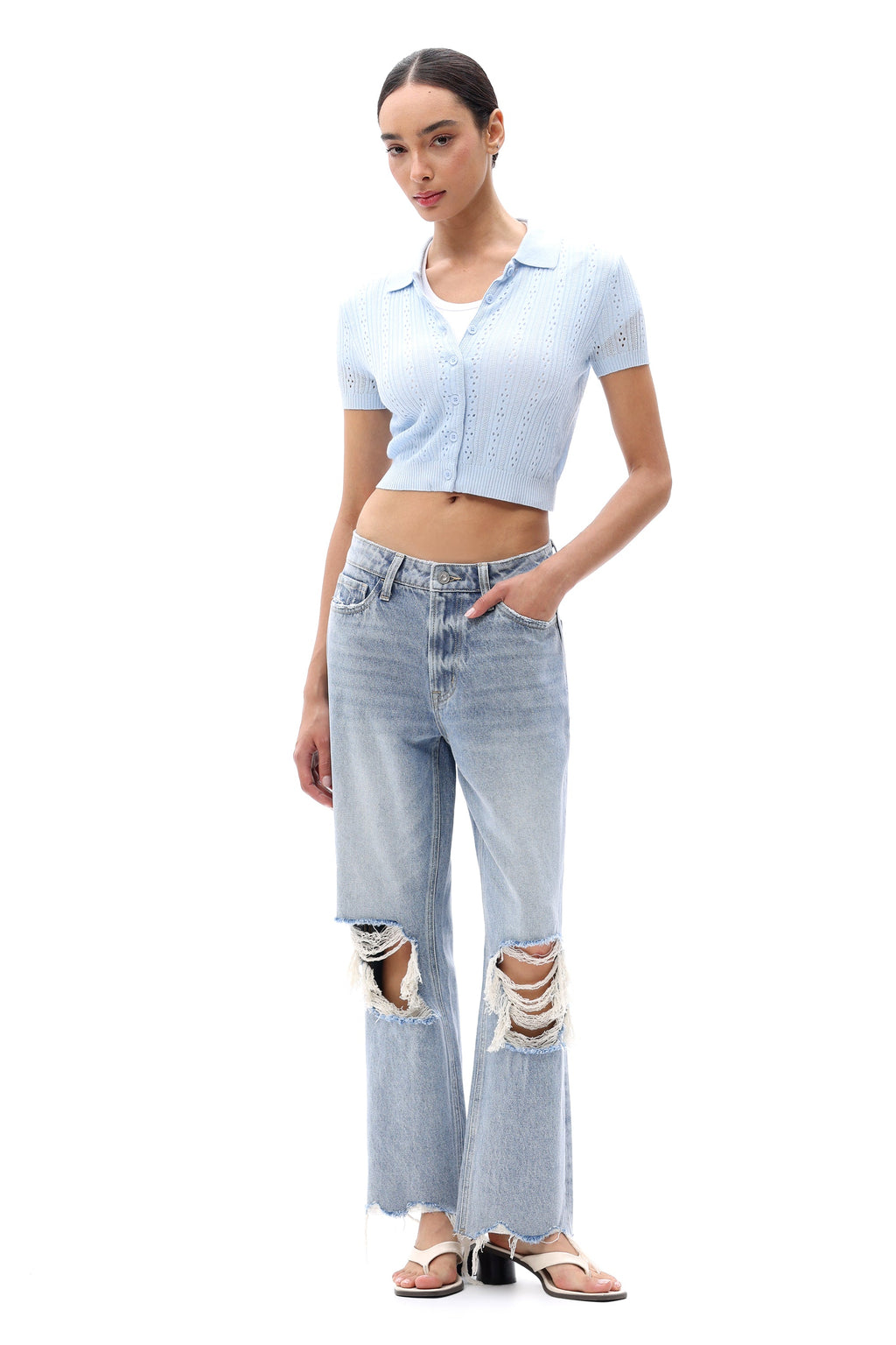 Edgy 90s High Rise Straight Jeans
