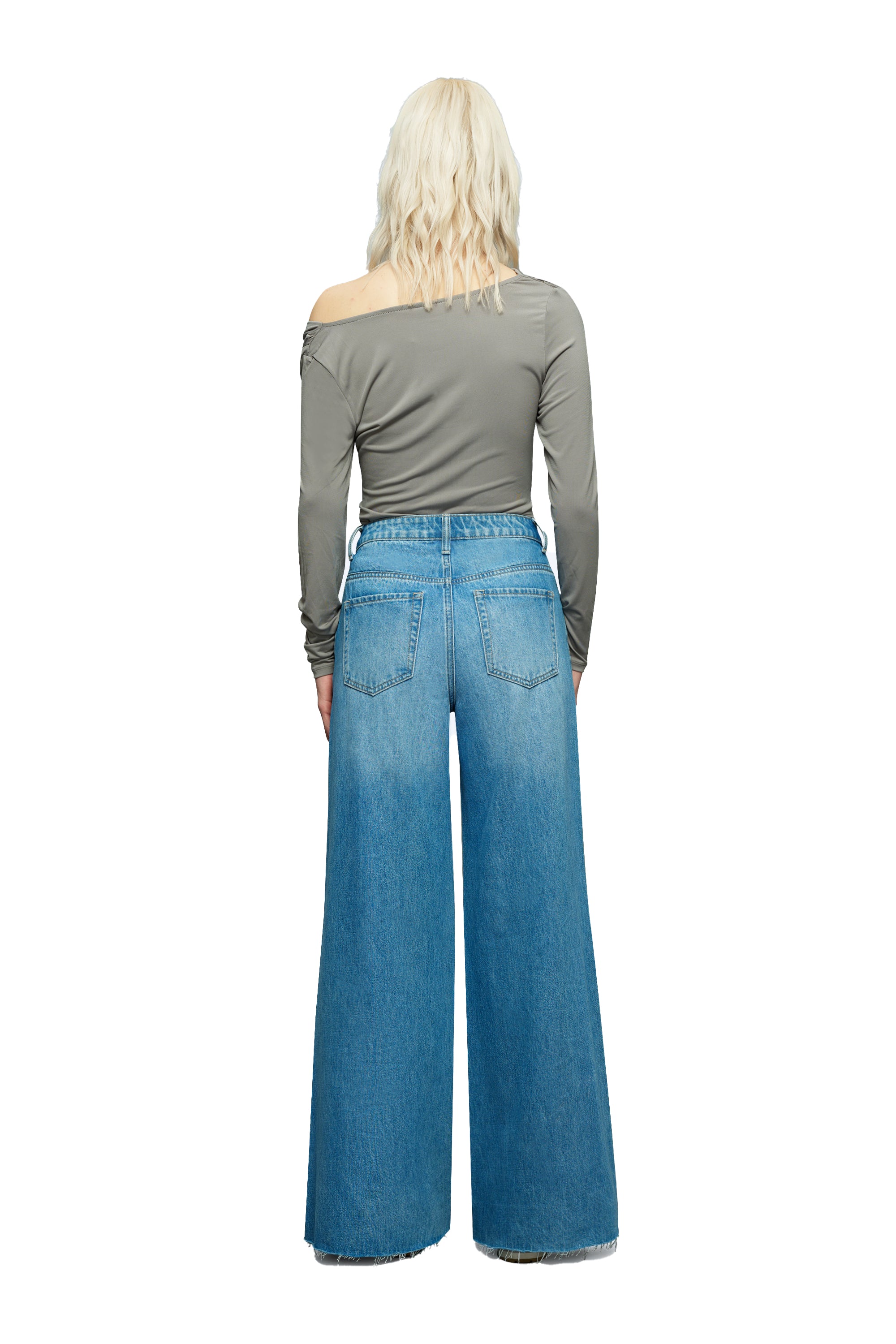 Modern High Rise Wide Leg Jeans