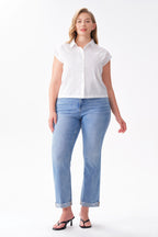 ONESO Effortless Mid Rise Straight Jeans