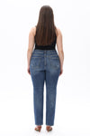 HIGH RISE CROP STRAIGHT DENIM JEANS OSTM5001EC-P