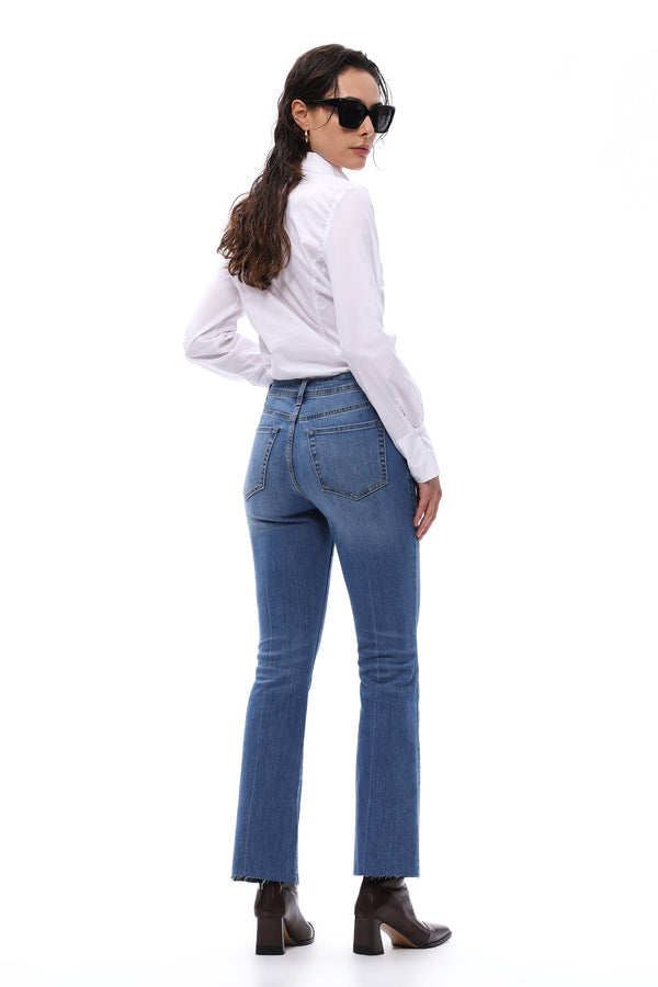 Tailored Mid Rise Bootcut Jeans