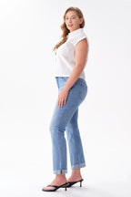 ONESO Effortless Mid Rise Straight Jeans