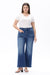 HIGH RISE STRAIGHT JEANS FRONT PATCH POCKETS PLUS SIZE OST5023-P