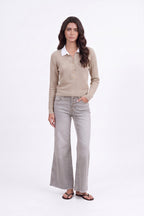 ONESO Comfortable High Rise Wide Leg Jeans