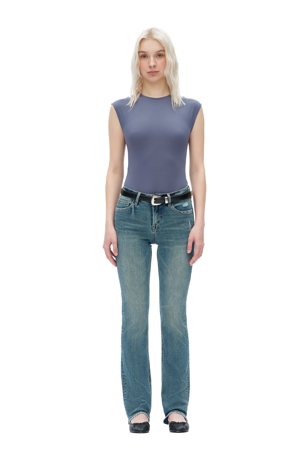 Heritage Mid Rise Straight Jeans