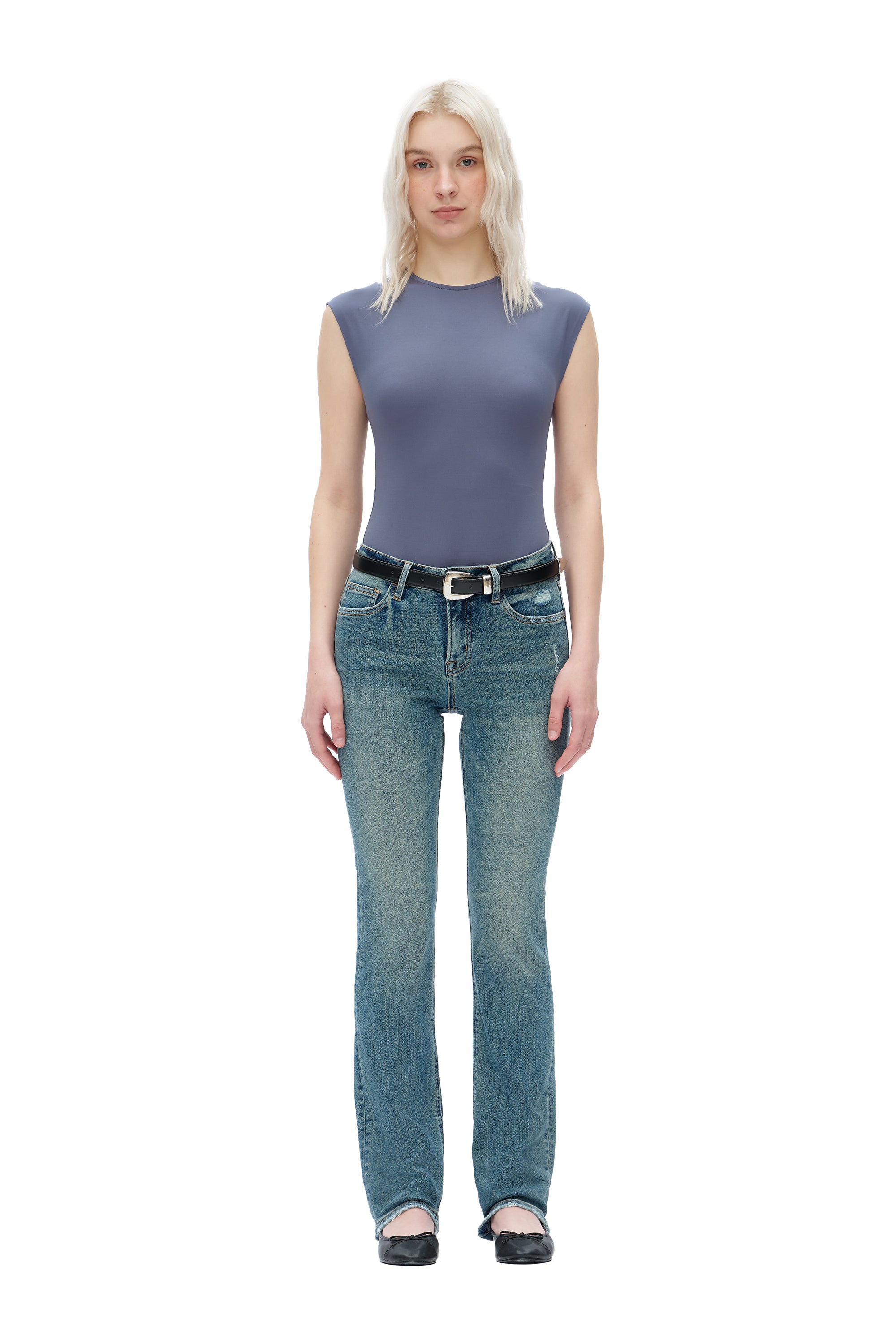 Heritage Mid Rise Straight Jeans