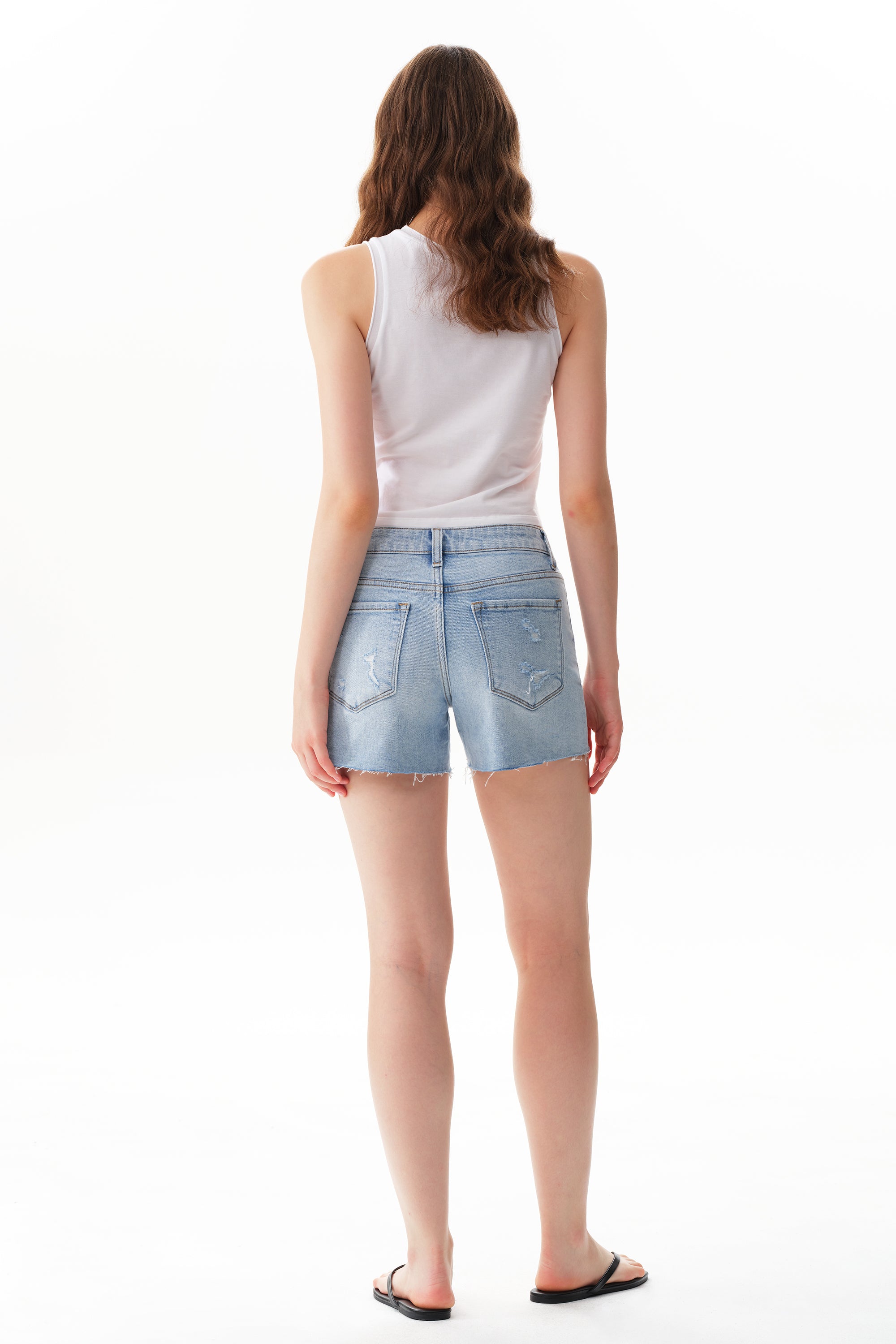 ONESO Casual Mid Rise Shorts Jeans