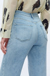 HIGH RISE STRAIGHT JEANS FRONT PATCH POCKETS OST5023