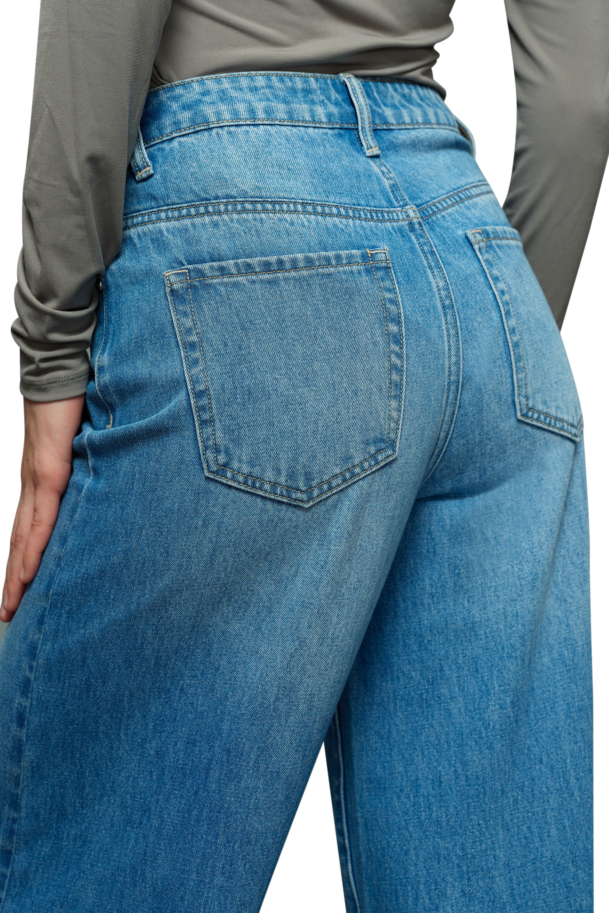 Modern High Rise Wide Leg Jeans