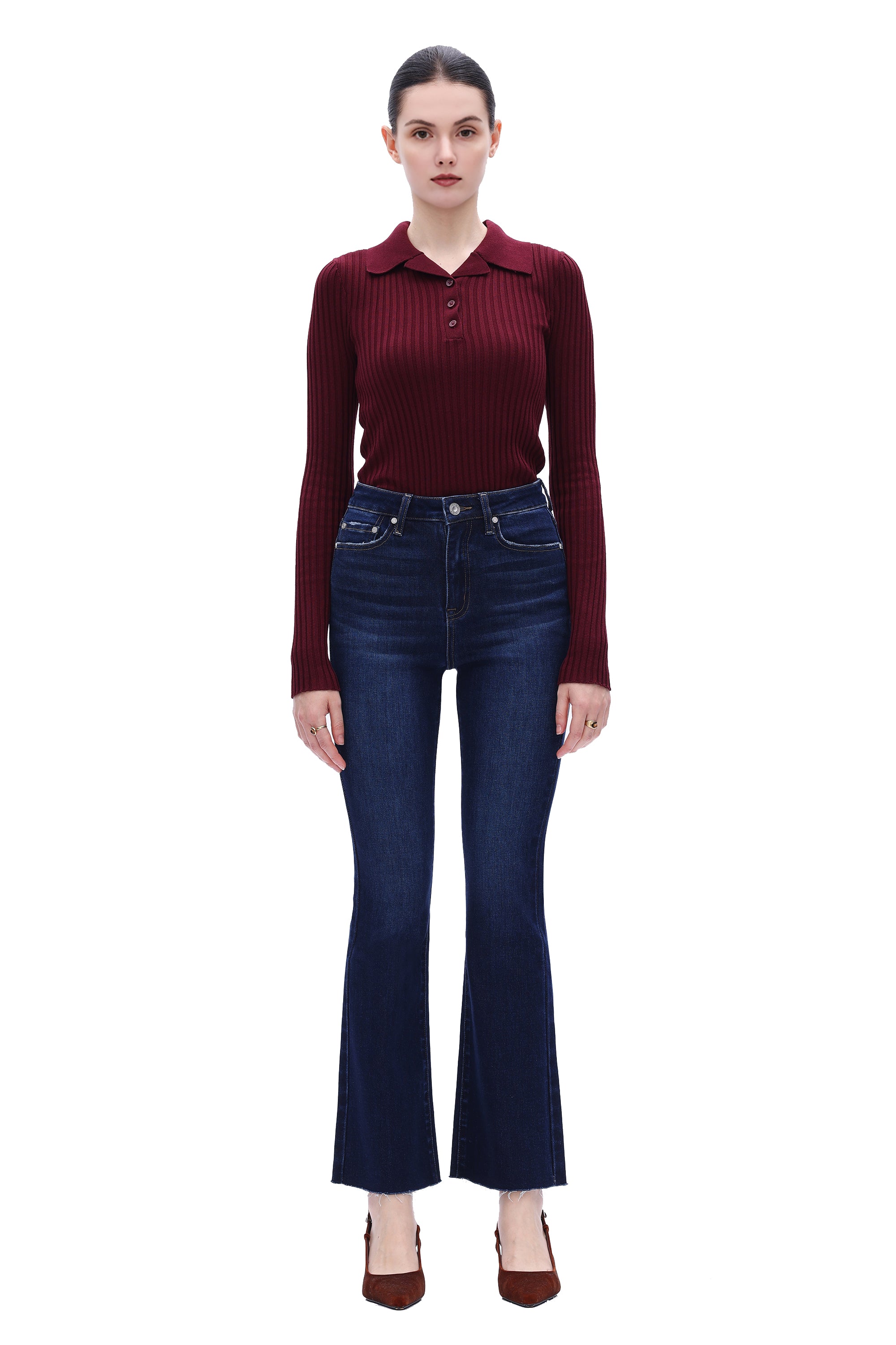 Sleek Americana High Rise Bootcut Jeans