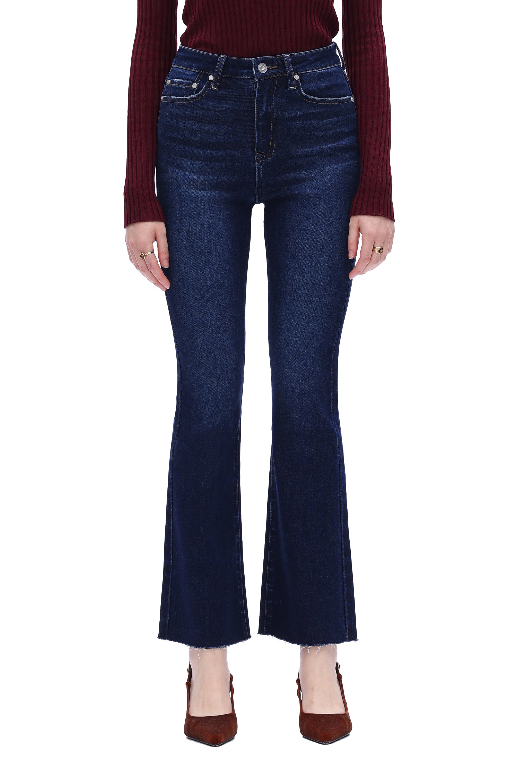 Sleek Americana High Rise Bootcut Jeans
