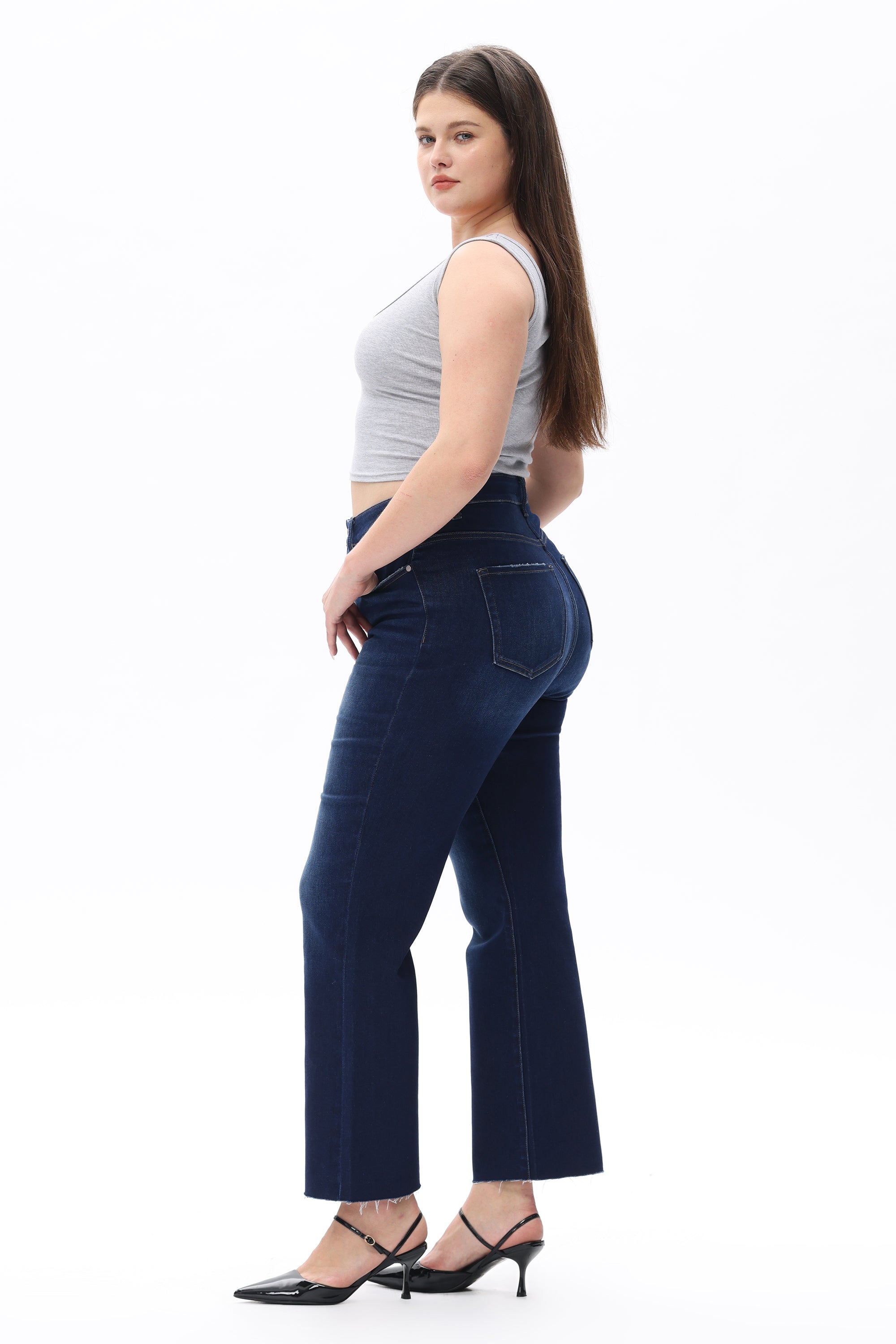 Sleek Americana High Rise Bootcut Jeans