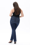 HIGH RISE CROP STRAIGHT DENIM JEANS OSTM5001EC-P