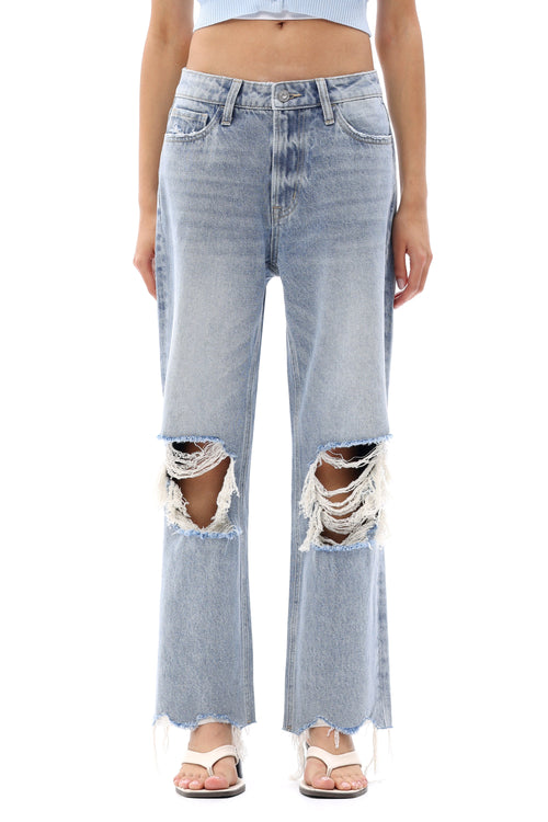 Edgy 90s High Rise Straight Jeans