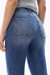 HIGH RISE BOOTCUT JEANS BUTTUM FLY WITH PATCH POCKET DENIM OSF1140