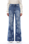 Bohemian Super High Rise Wide Leg Jeans