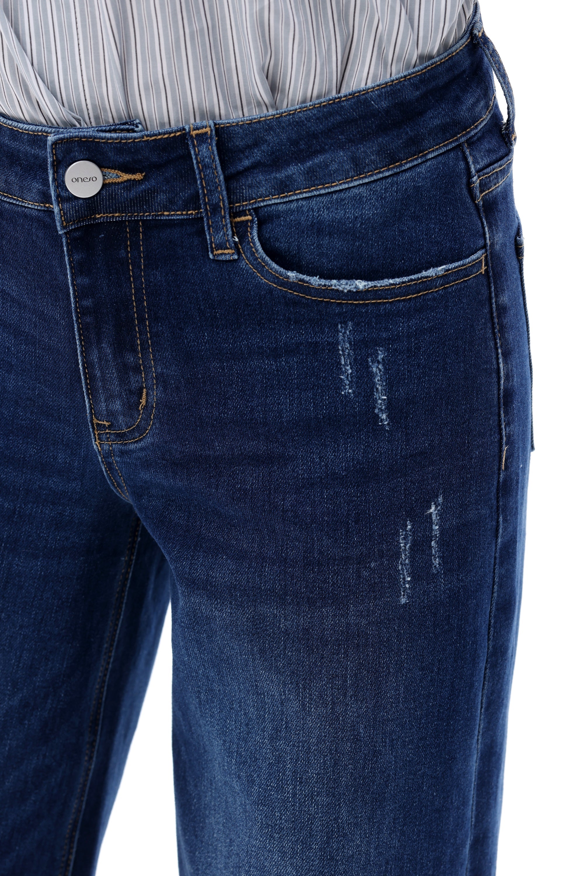 ONESO Effortless Coastal Mid Rise Wide Leg Jeans