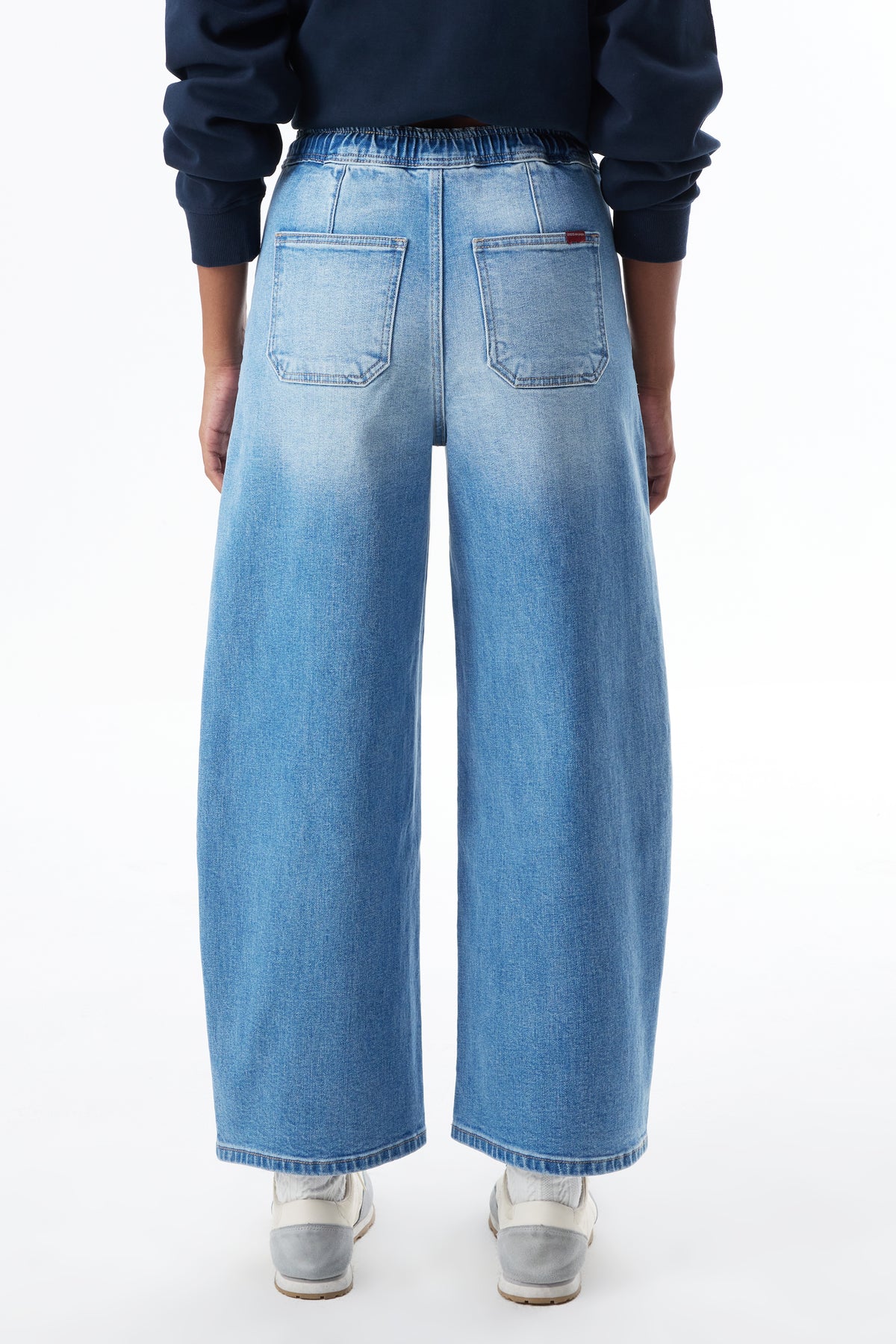 ONESO Super High Rise Patch Pocket Barrel Jeans