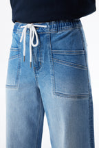 ONESO Super High Rise Patch Pocket Barrel Jeans