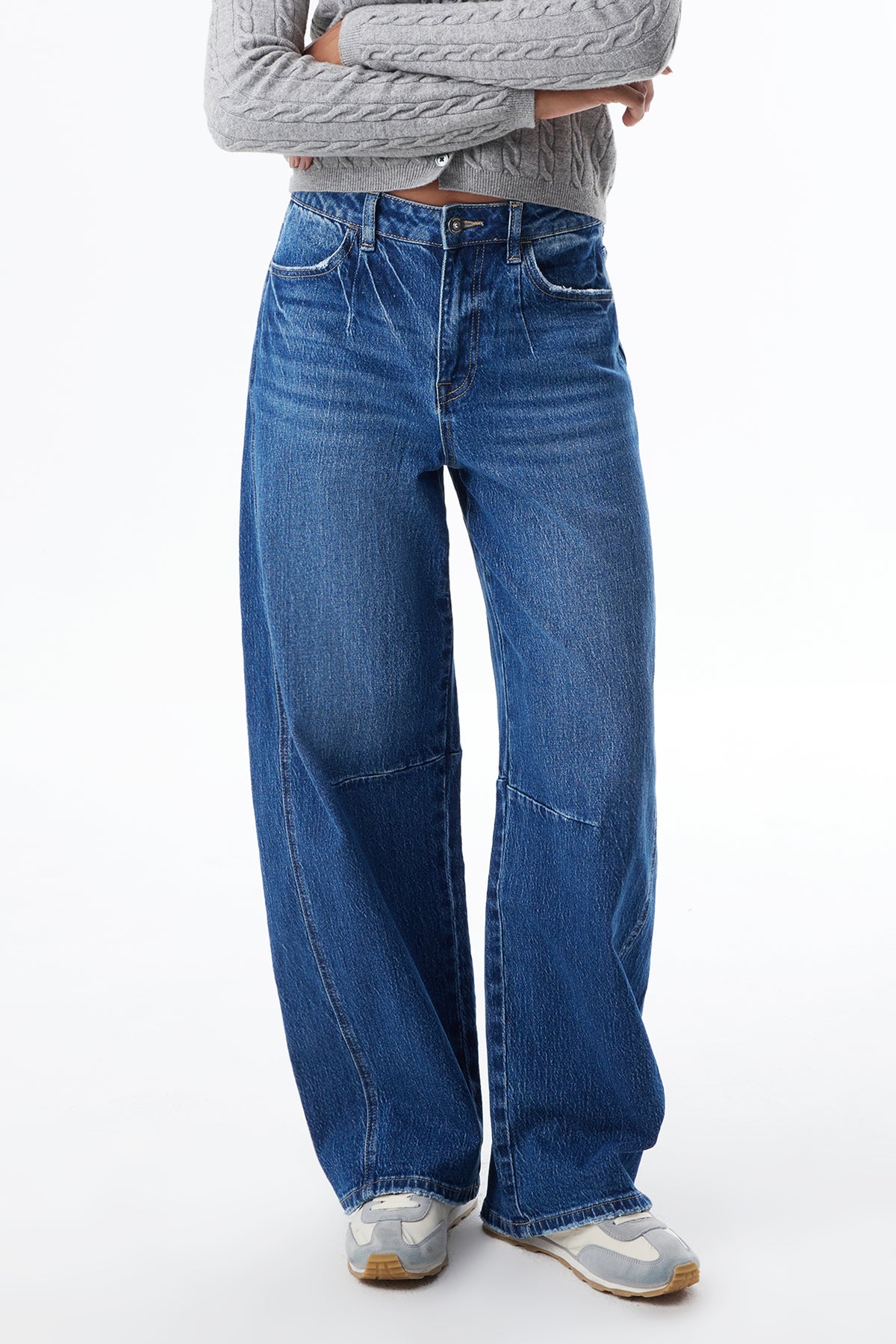 ONESO High Rise Sculptural Barrel Jeans