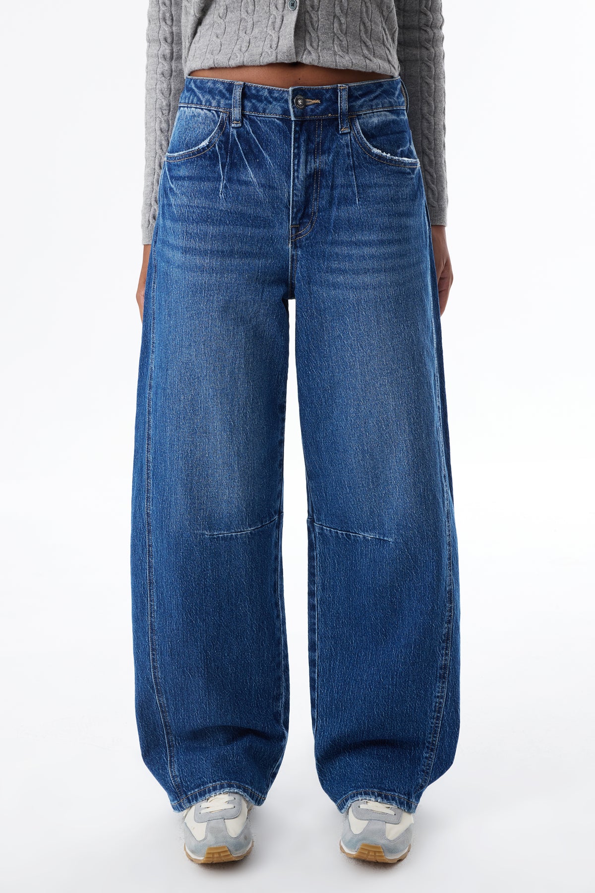 ONESO High Rise Sculptural Barrel Jeans
