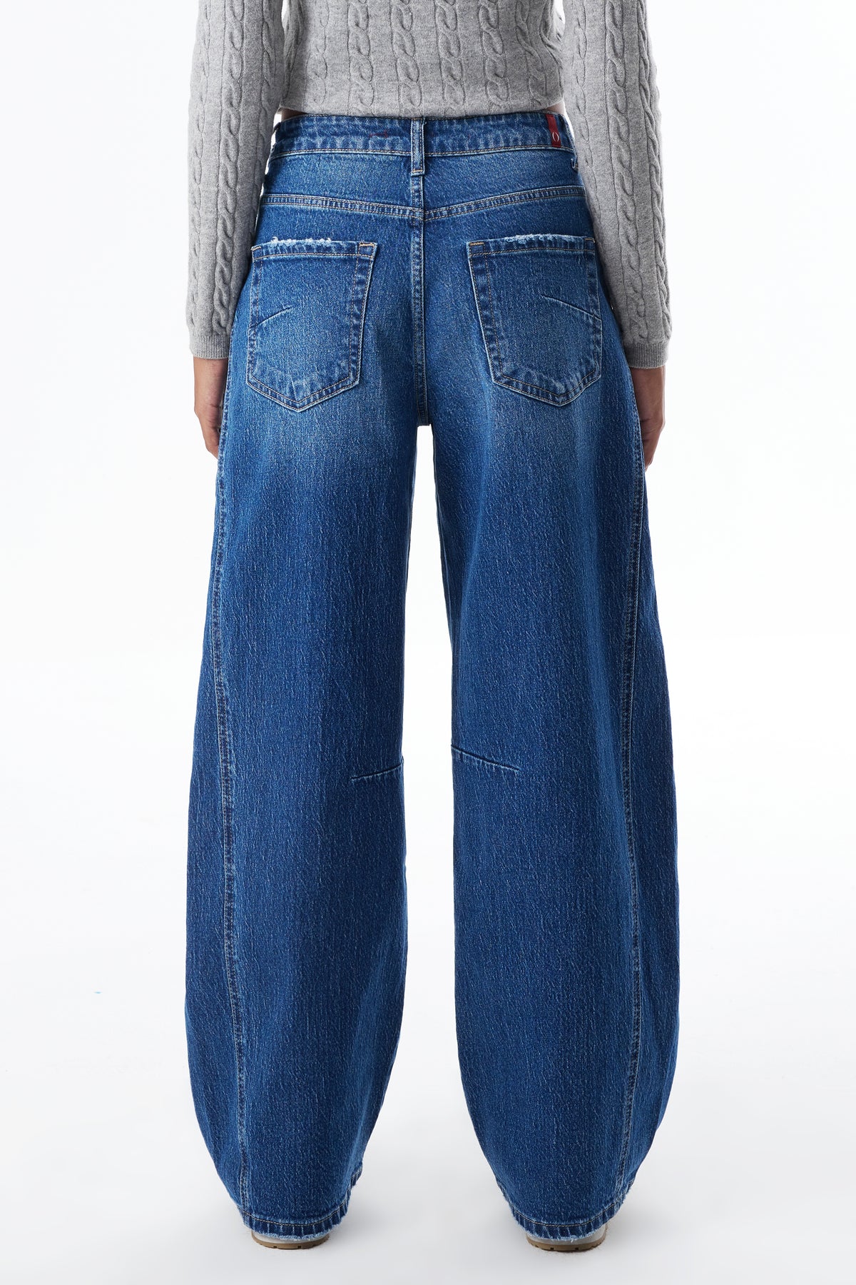 ONESO High Rise Sculptural Barrel Jeans