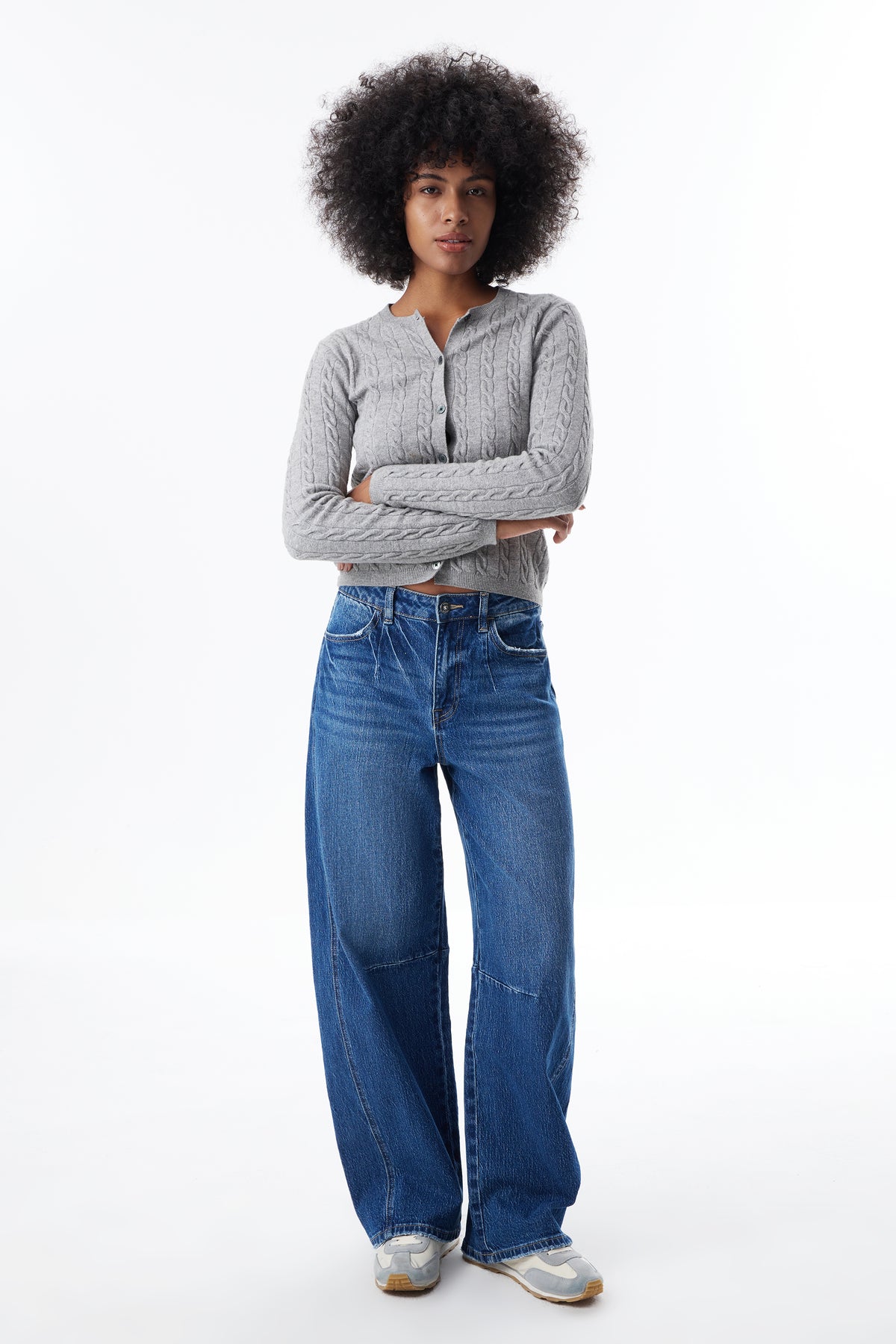 ONESO High Rise Sculptural Barrel Jeans
