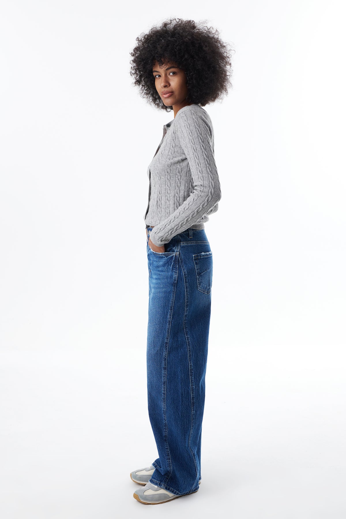 ONESO High Rise Sculptural Barrel Jeans