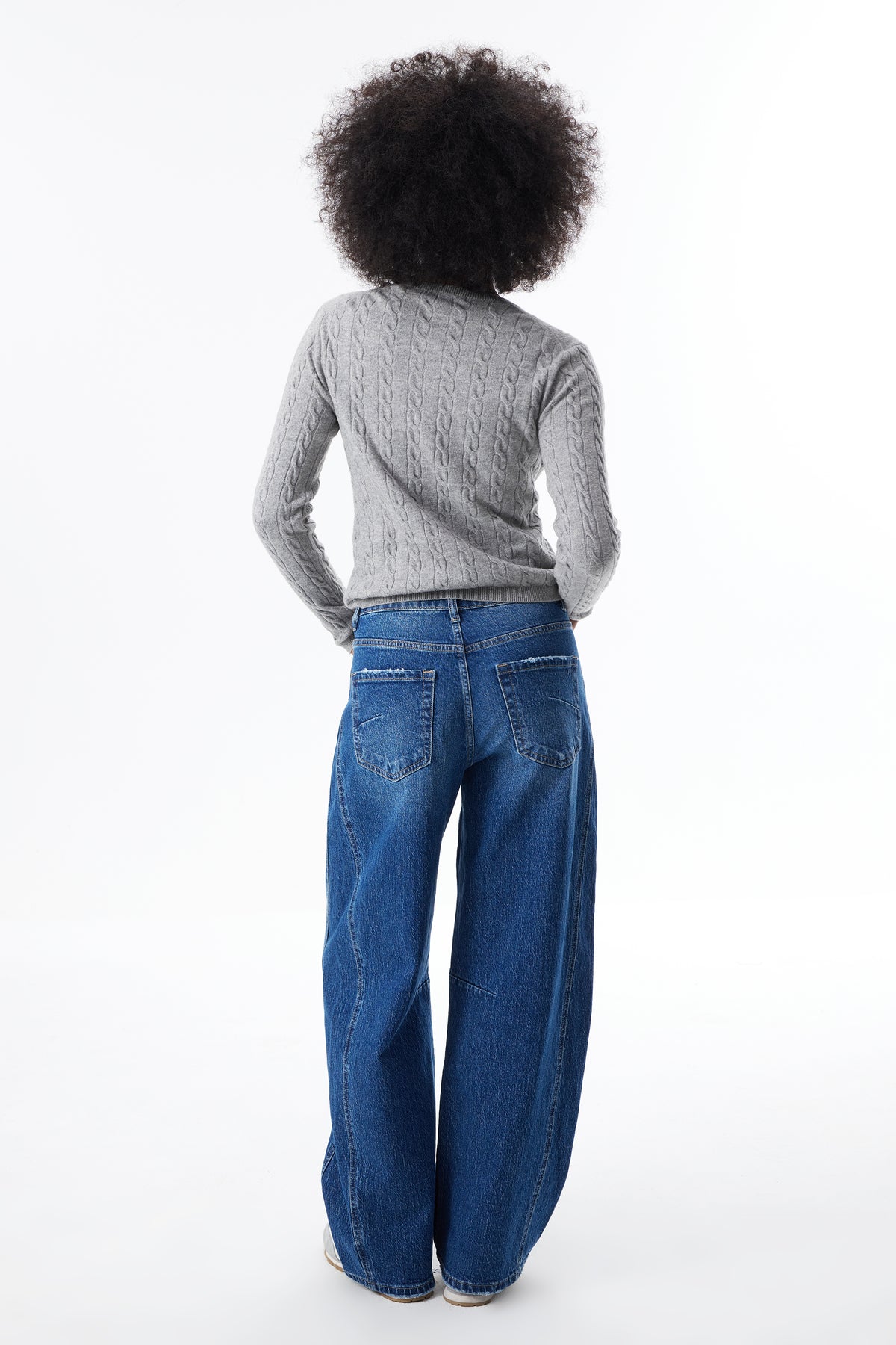 ONESO High Rise Sculptural Barrel Jeans