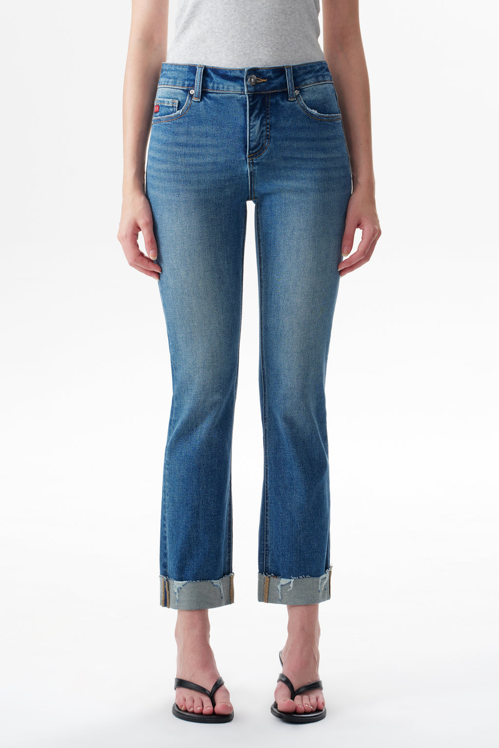 ONESO Effortless Mid Rise Straight Jeans