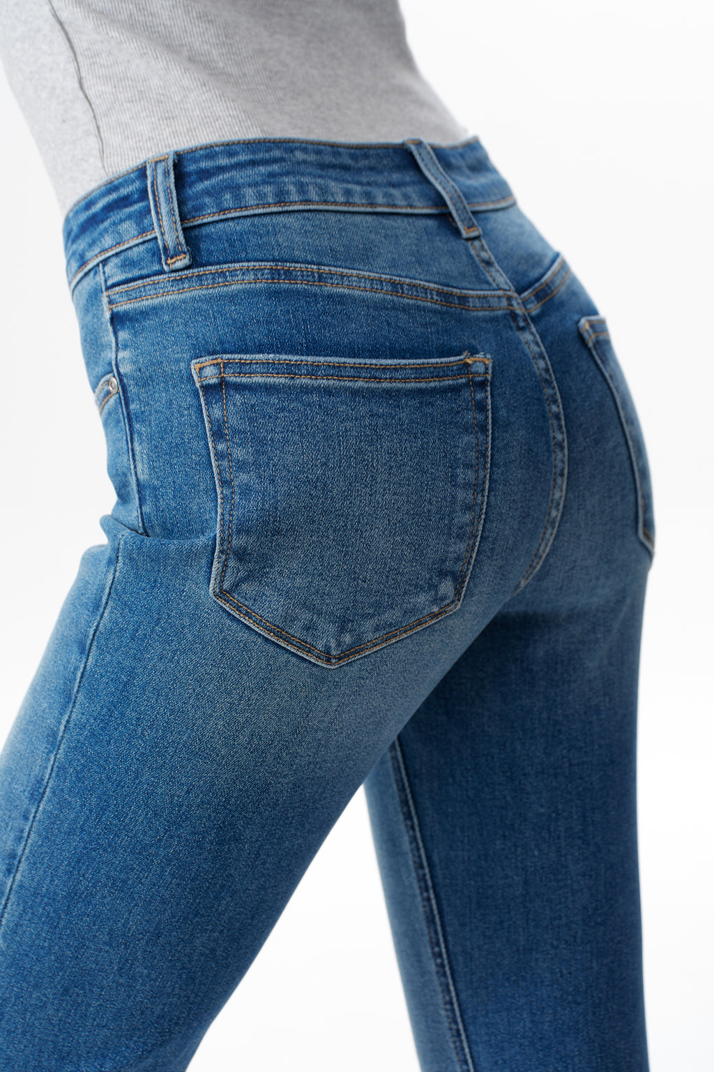 ONESO Effortless Mid Rise Straight Jeans